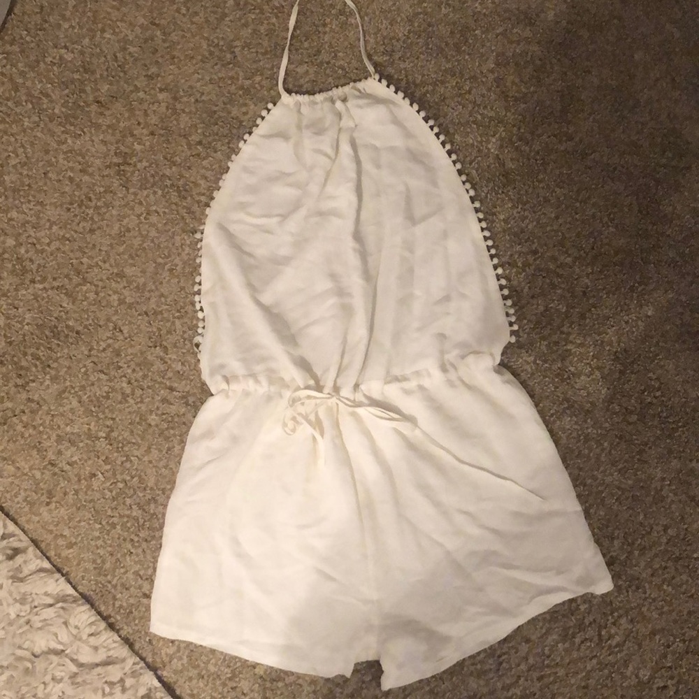 Sabo Skirt white puff ball romper
